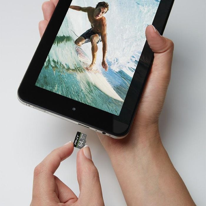 Tarjeta de Memoria Micro SD con Adaptador PNY P-SDU64GV31100PRO-GE Pro Elite C10 64 GB 2