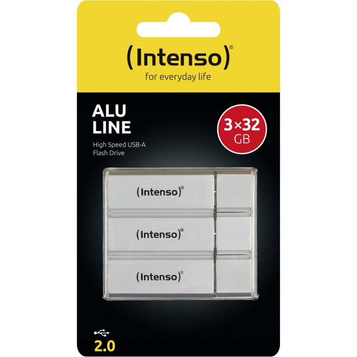 STICK 3 x Intenso Speicherstick USB 2.0 Alu Line 32GB silber 4