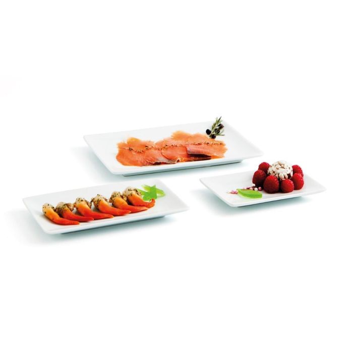 Quid Tapa Fríos Gastro Fun de Porcelana Blanca 16,5x9,5x2 cm (6 Unidades) - Apto Lavavajillas, Microondas y Apilable 1 Quid Tapa Fríos Gastro Fun de Porcelana Blanca 16,5x9,5x2 cm (6 Unidades) - Apto Lavavajillas, Microondas y Apilable 1