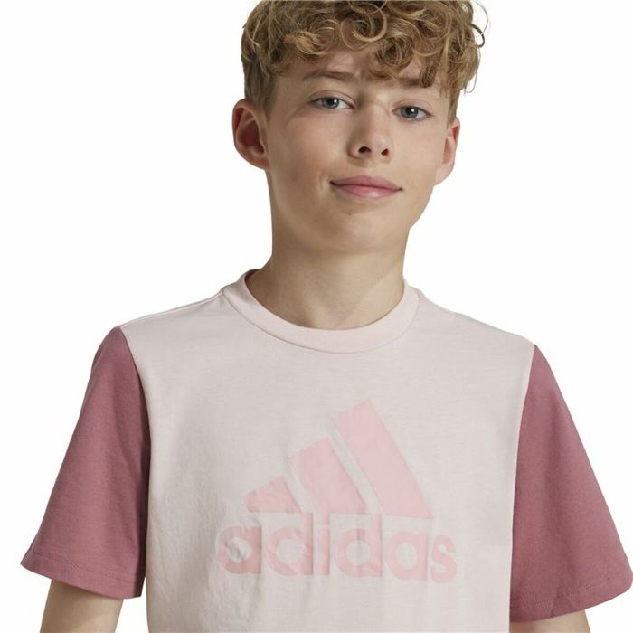 Camiseta de Manga Corta Infantil Adidas Essentials Big Logo Colorblock 2