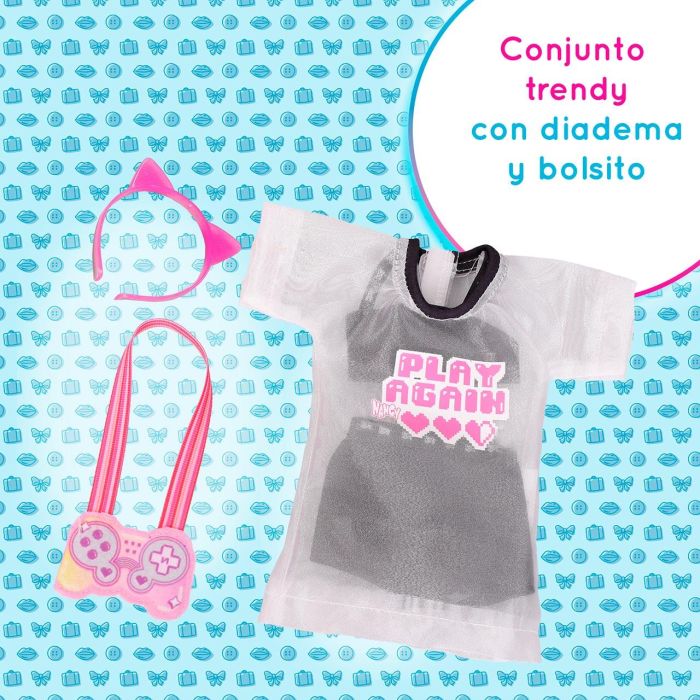 Famosa Naca0000 Conjunto de Ropa Muñeca Nancy A Trendy Look Day con Diadema y Bolso 5 Famosa Naca0000 Conjunto de Ropa Muñeca Nancy A Trendy Look Day con Diadema y Bolso 5