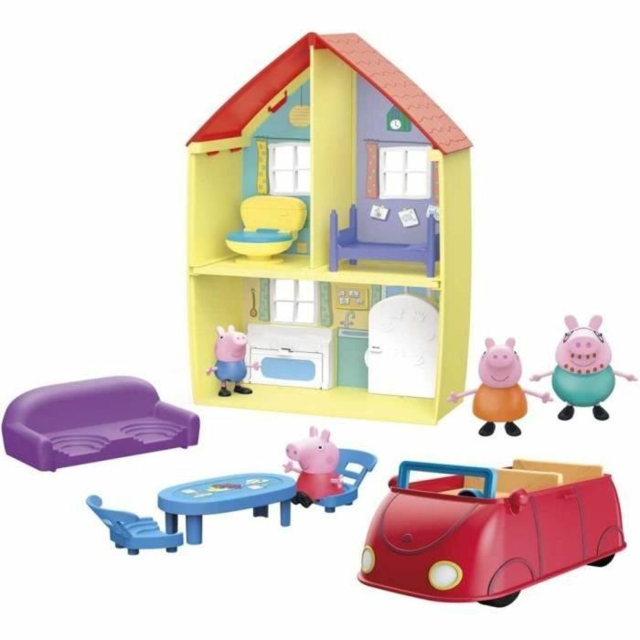 Set de casa de Peppa y su familia - PEPPA PIG - Juguete para niños de 3 años - Divertidos accesorios incluidos