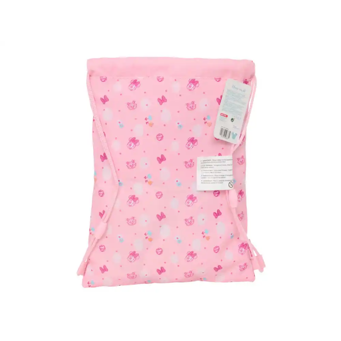 Bolsa Mochila con Cuerdas Minnie Mouse Baby Rosa 26 x 34 x 1 cm 4