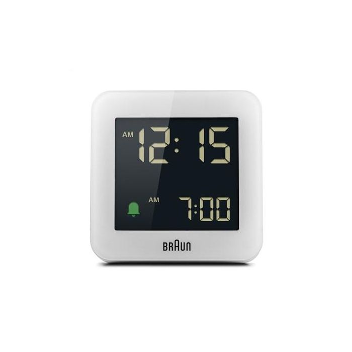 Braun BC-09-W Reloj Despertador Digital Blanco con Pantalla LCD Retroiluminada y Función Snooze 4