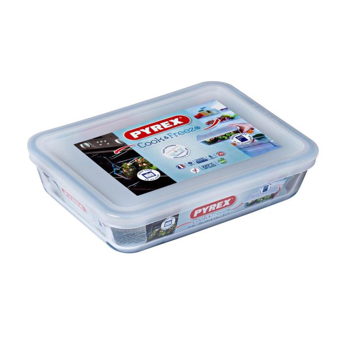 Fiambrera Rectangular con Tapa Pyrex Cook & Freeze 19 x 14 x 5 cm 800 ml Transparente Silicona Vidrio (6 Unidades) 1 Fiambrera Rectangular con Tapa Pyrex Cook & Freeze 19 x 14 x 5 cm 800 ml Transparente Silicona Vidrio (6 Unidades) 1
