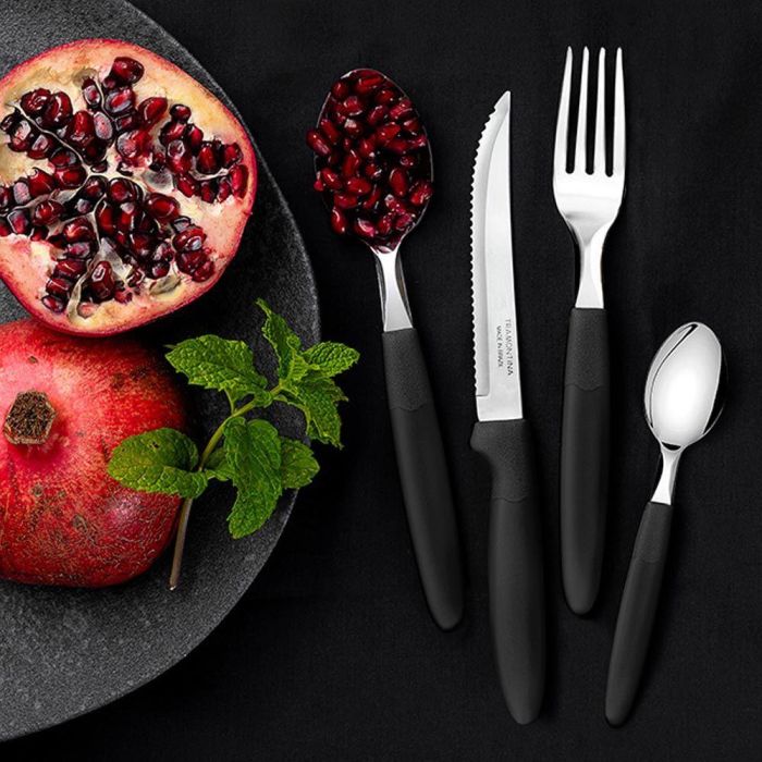 Tramontina Cuchara de Mesa Ipanema Negro 19 cm Acero Inoxidable 3 Piezas 2 Tramontina Cuchara de Mesa Ipanema Negro 19 cm Acero Inoxidable 3 Piezas 2