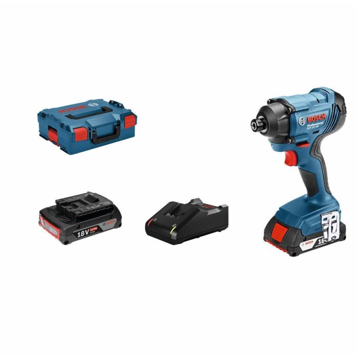 BOSCH PROFESSIONAL Atornillador de impacto inalámbrico 18V GDR 18V-160, 2 batidores 2,0 Ah, L-BOXX