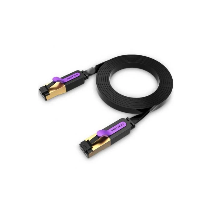 Vention Cable de Red RJ45 STP Cat.7 ICABF 1m Negro 10Gbps 600MHz