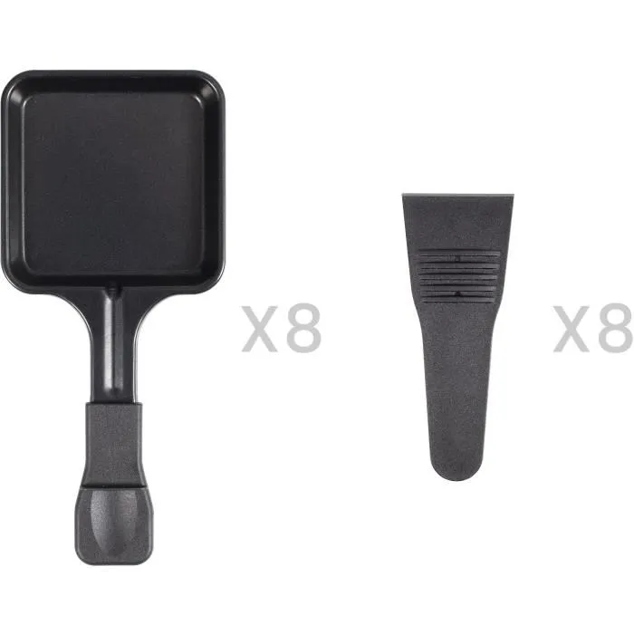 Livoo Raclette para 8 personas DOC312 1300W con Bandeja Grill Antihaderente Extraíble y Termostato Regulable 3