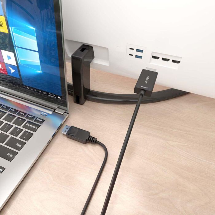 AISENS - CABLE CONVERSOR DISPLAYPORT A HDMI 4K@60HZ, DP/M-HDMI/M, NEGRO, 2.0M 2