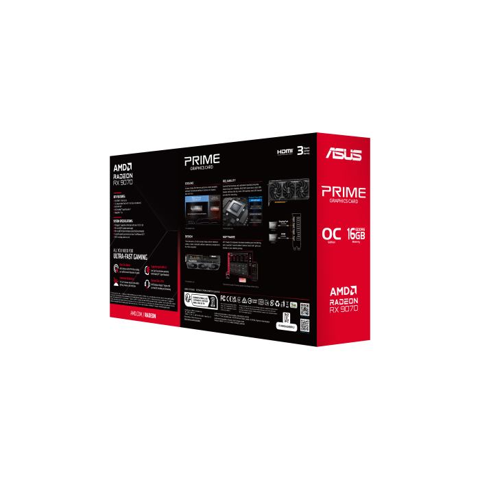 ASUS Tarjeta Gráfica Radeon RX 9070 16GB GDDR6 OC Edition -RX9070-O16G-EVO 17