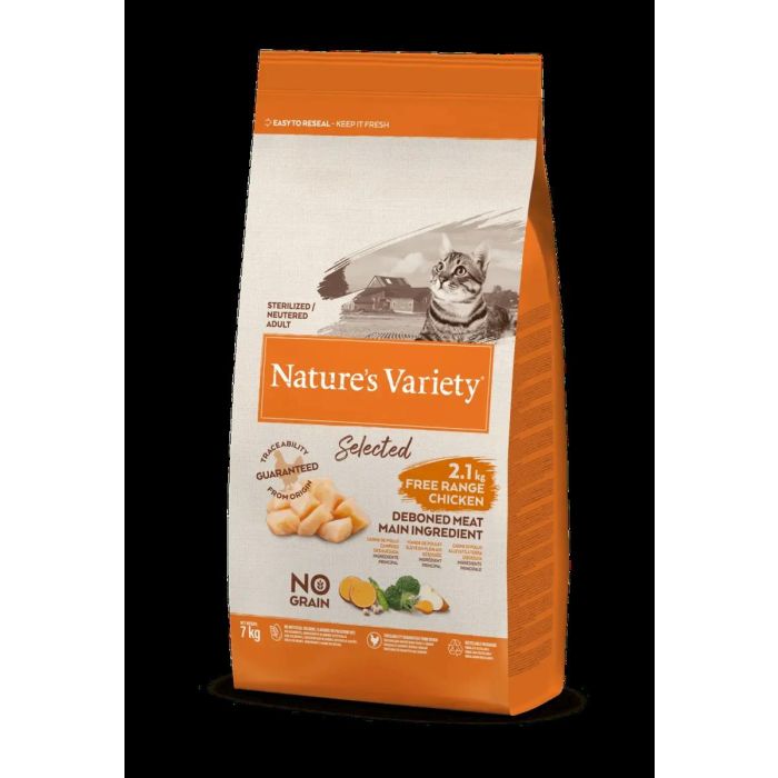 Nature'S V Selec Feline Adult Steril Pollo 7 kg