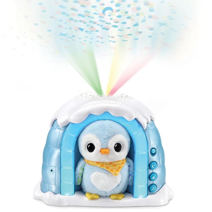 Vtech Proyector Musical Iglú Pingüino con Peluche, 3 Modos Luz, Detector Sonido y Apagado Auto. Bebés 0-12 Meses. 27,9x13x27,5cm 3