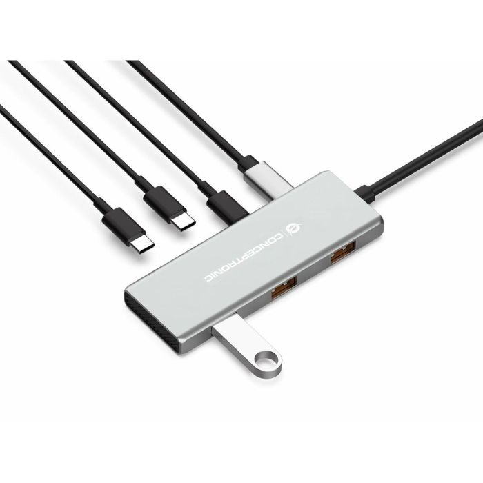 Conceptronic HUBBIES17G Hub USB Tipo C 7 Puertos USB 3.2 Gen 2 10Gbps Power Delivery 100W 8 Conceptronic HUBBIES17G Hub USB Tipo C 7 Puertos USB 3.2 Gen 2 10Gbps Power Delivery 100W 8
