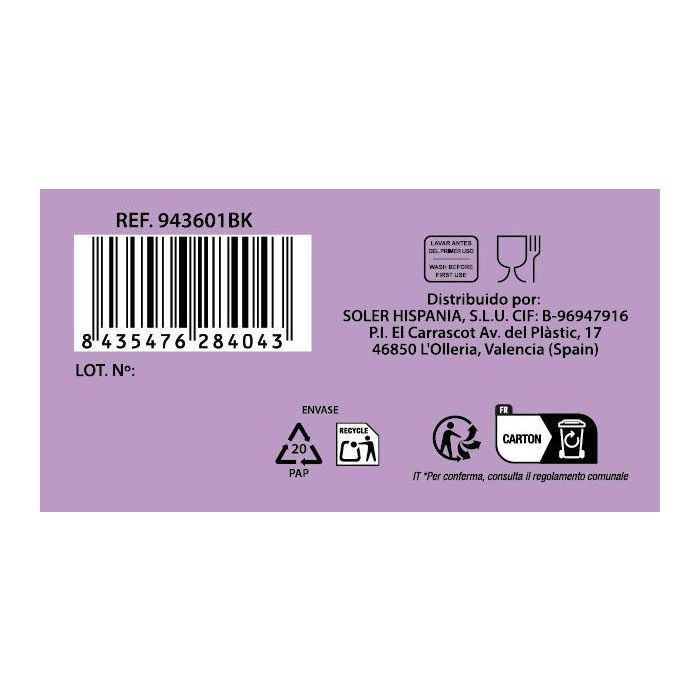 La Mediterranea Set 4 Vasos 360 cc Silex Aros (6 Cajas) 2