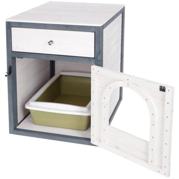 KERBL - Caja de arena para gatos - 58 x 45 x 60 cm - IDA - Blanco/azul - 5 KERBL - Caja de arena para gatos - 58 x 45 x 60 cm - IDA - Blanco/azul - 5