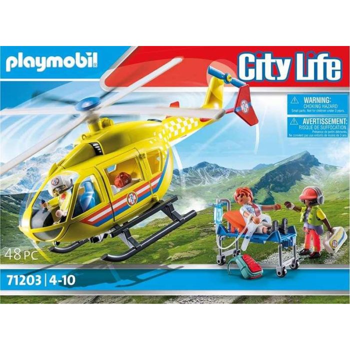 Playmobil Helicóptero de Rescate City Life +4 Años Plástico 1 Playmobil Helicóptero de Rescate City Life +4 Años Plástico 1
