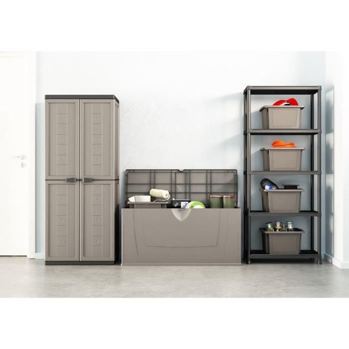 Estante de almacenamiento KIS Plus 75/5 - 75 x 32 x 176 cm - Negro 1 Estante de almacenamiento KIS Plus 75/5 - 75 x 32 x 176 cm - Negro 1
