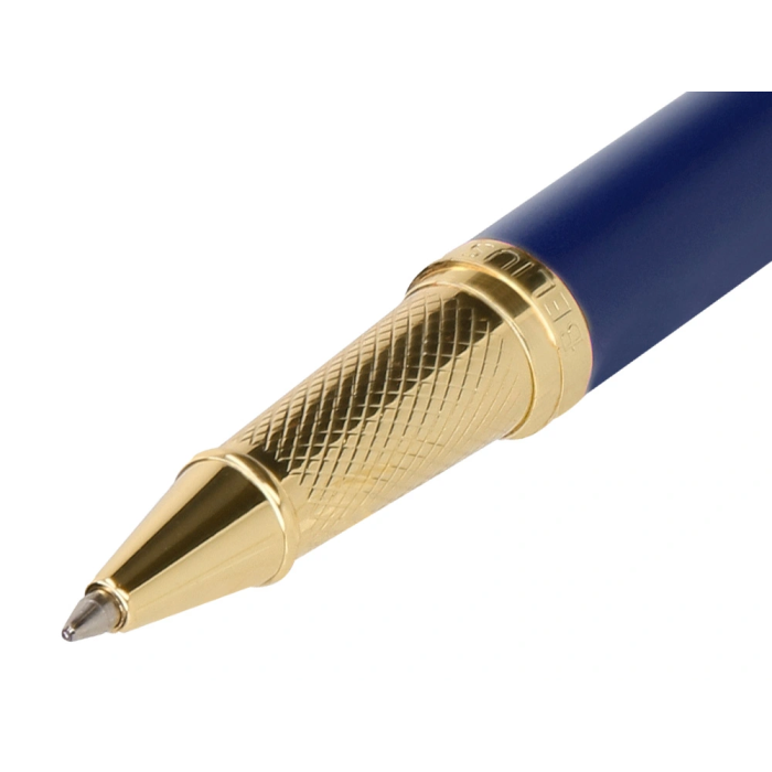 Belius Soiree Boligrafo y Estuche Color Azul Marino y Dorado Tinta Azul Punta 0,8 mm en Caja de Diseño Art Deco Elegante 9