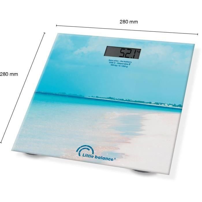 Báscula de baño - LITTLE BALANCE - USB-C - Caribe 2 Báscula de baño - LITTLE BALANCE - USB-C - Caribe 2