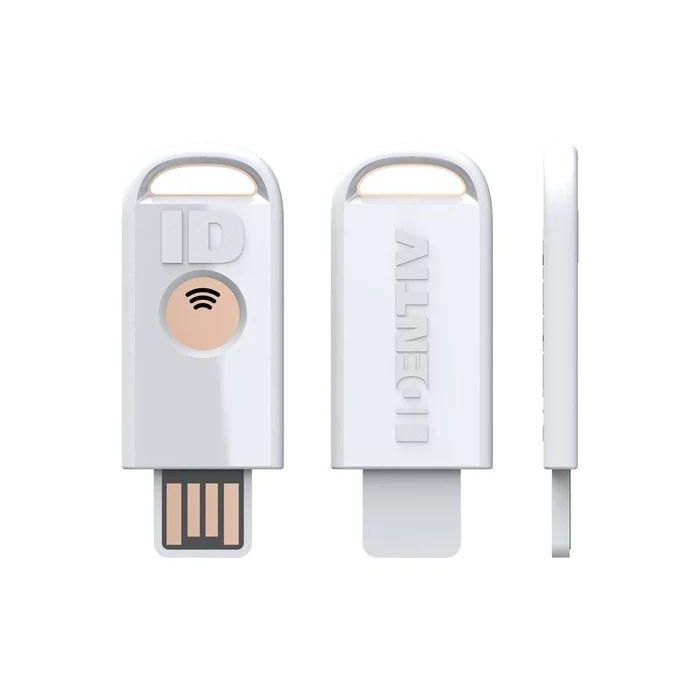 Identiv uTrust FIDO2 NFC+ Llave de Seguridad USB-A para Autenticación Multifactor (MFA), Anti-Phishing, Compatible con PC, Mac y Móviles