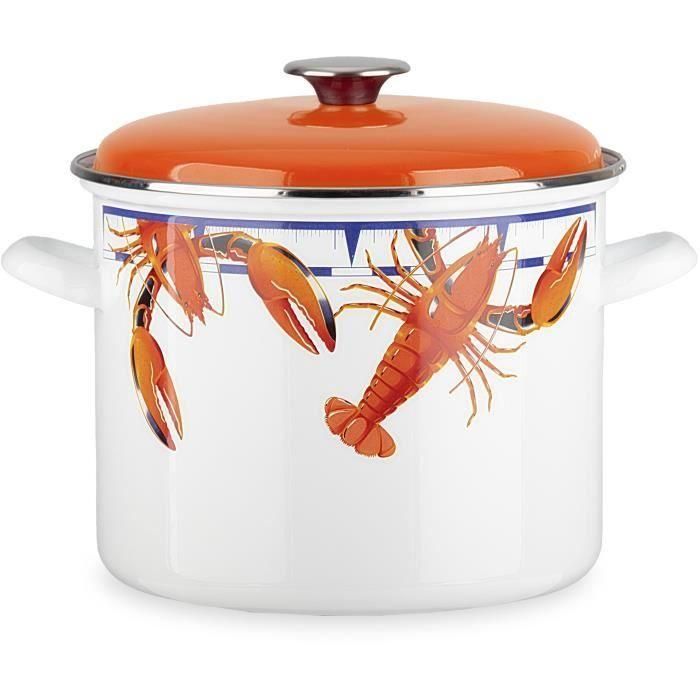 Baumalu BAU3216383109255 Fuente/Olla de Esmalte para Catering, compatible con Inducción y Todo Tipo de Fuegos, 26x20cm, Decoración LOBSTER Baumalu BAU3216383109255 Fuente/Olla de Esmalte para Catering, compatible con Inducción y Todo Tipo de Fuegos, 26x20cm, Decoración LOBSTER