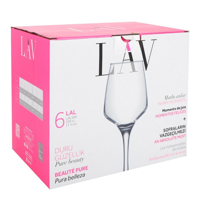 Lal Set 6 Copas de Agua 330 cc 6x8x20.5 cm (4 Cajas) 1