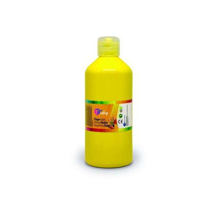 Pintura De Dedos Tcolors 500 Ml (Botella) Amarillo