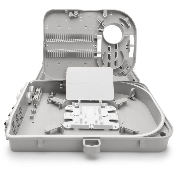Digitus FTTH Box Außen -24 LC/Duplex oder 24 SC/Simplex, Caja de distribución para 16 cables, Gris