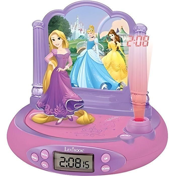LEXIBOOK - PRINCESAS DE DISNEY - Radio reloj despertador para niños con proyecciones de imágenes LEXIBOOK - PRINCESAS DE DISNEY - Radio reloj despertador para niños con proyecciones de imágenes