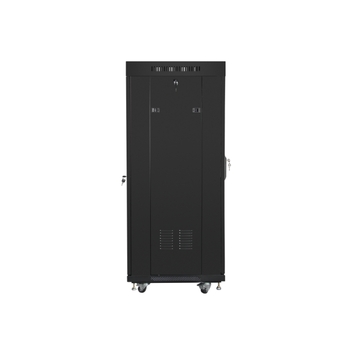 LANBERG Armario Rack Independiente de 19 pulgadas 27U 600x600mm Puerta de Vidrio LCD Negro 800 kg 4 LANBERG Armario Rack Independiente de 19 pulgadas 27U 600x600mm Puerta de Vidrio LCD Negro 800 kg 4