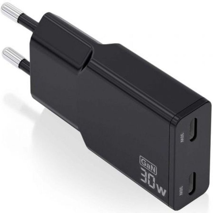 AISENS - CARGADOR GaN ULTRA DELGADO 30W, 2xUSB-C PD3.0 QC4.0, NEGRO AISENS - CARGADOR GaN ULTRA DELGADO 30W, 2xUSB-C PD3.0 QC4.0, NEGRO