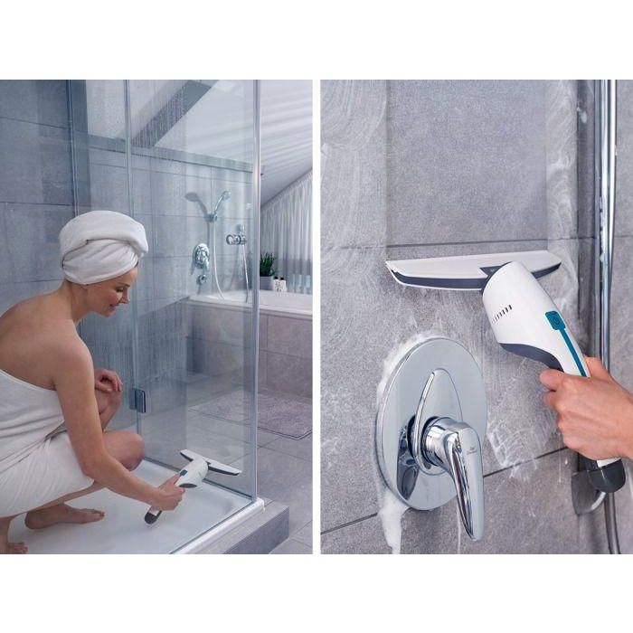 LEIFHEIT 51035 - Aspirador de baño y cristal Nemo - Depósito 60ml - Autonomía 45min - IPX7 - Diseño ergonómico y estilizado 2