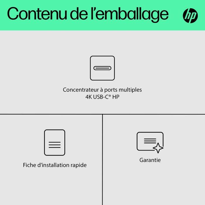 HP USB-C Multiport Hub 4K Portátil | Adaptador Versátil con Conexión USB-C para Carga, Pantalla y Multi-OS 5
