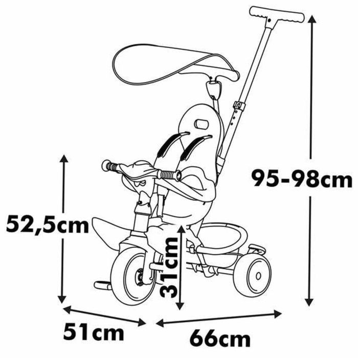 SMOBY - SMOBY Life - Triciclo para bebés S.Life Balade 2 SMOBY - SMOBY Life - Triciclo para bebés S.Life Balade 2