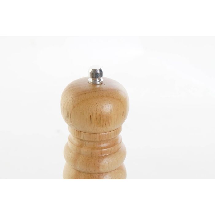 DKD Home Decor Pimentero Natural 5x21x5 cm (4 Unidades) Rubberwood, Inox