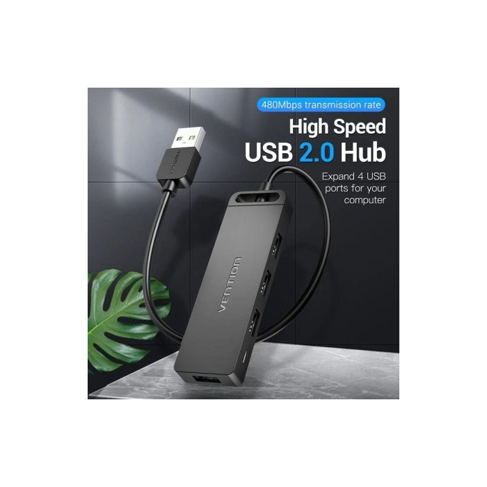 Hub USB 2.0 Vention CHMHB/ 4xUSB/ 1xMicroUSB PD 1