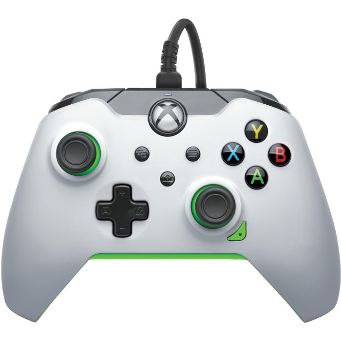 PDP Mando con Cable Neon Blanco para Xbox Series X|S, Xbox One y Windows 10/11 - Gamepad USB Analógico/Digital