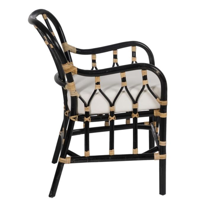 Sillón Negro Ratán Salón 58 X 62 X 85 cm