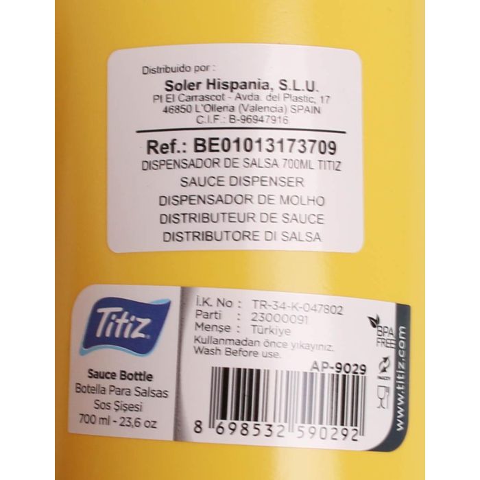 Dispensador De Salsa 700Ml Titiz (40 Unidades) 5