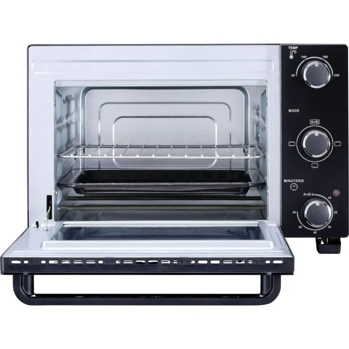 Continental Edison CEMF22B - Mini Horno Eléctrico 22L Negro 1300W Asador Circulación Natural 2