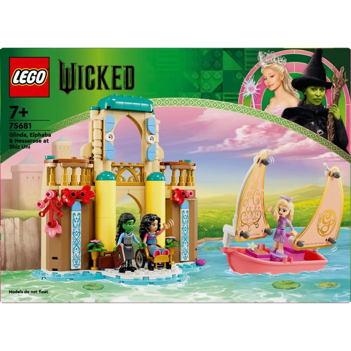 LEGO 75681 Glinda, Elphaba y Nessarose en Shiz University Set de Construcción de Fantasía, Edificio 2 plantas, Balcones, Sala Libros, Accesorios Oz +7 años 11