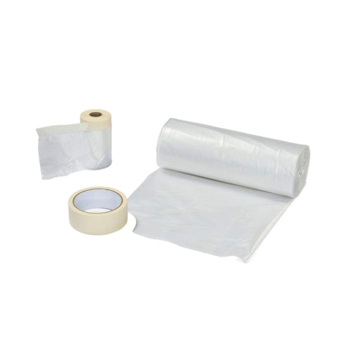 Wagner Kit Universal de Enmascaramiento y Protección para Pintar | Incluye Cubierta 4x6m, 2 Películas y Cinta Adhesiva 20m + Cortador 0 Wagner Kit Universal de Enmascaramiento y Protección para Pintar | Incluye Cubierta 4x6m, 2 Películas y Cinta Adhesiva 20m + Cortador 0