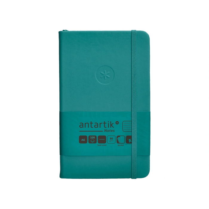 Antartik Cuaderno A6 Tapa Dura Hojas Cuadriculadas 80 gr Verde Aguamarina 100 Hojas 1
