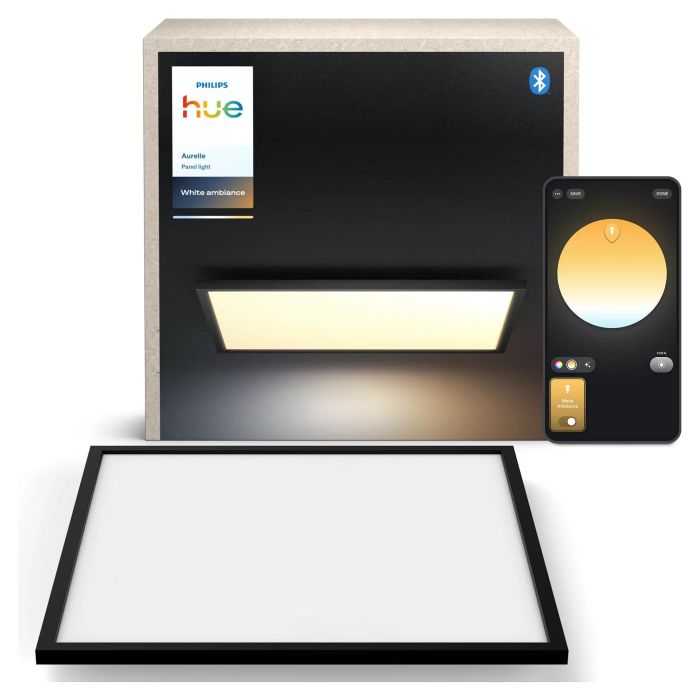 Philips Hue Aurelle Panel de Techo Inteligente Cuadrado SQ XL (60x60 cm), Cambio de Color, Bluetooth, Compatible con Alexa y Google Assistant, Blanco y Negro, 2750 lm 2 Philips Hue Aurelle Panel de Techo Inteligente Cuadrado SQ XL (60x60 cm), Cambio de Color, Bluetooth, Compatible con Alexa y Google Assistant, Blanco y Negro, 2750 lm 2