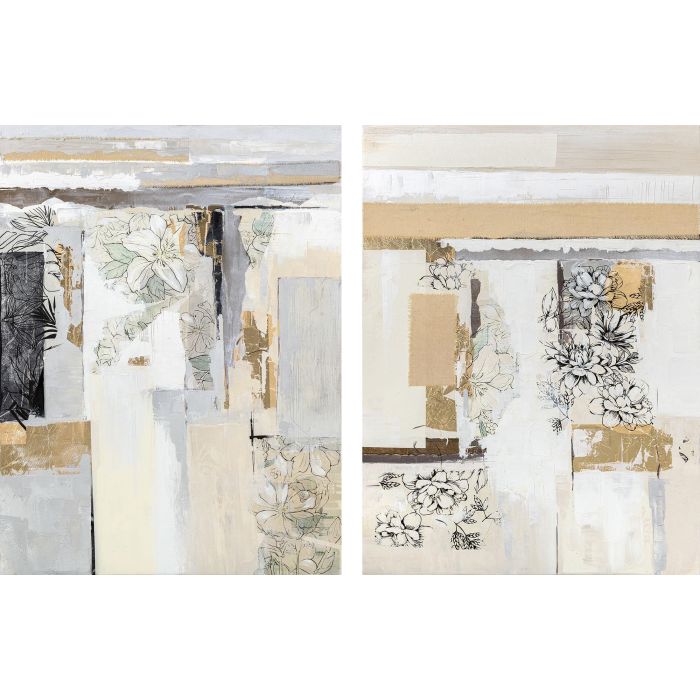 Cuadro Moderno DKD Home Decor Beige Dorado 2.4 x 120 x 90 cm (2 Unidades) Cuadro Moderno DKD Home Decor Beige Dorado 2.4 x 120 x 90 cm (2 Unidades)
