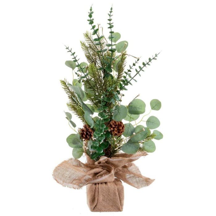 Adorno Navideño Verde Natural Plástico Fibra Piñas 63,5 cm 3