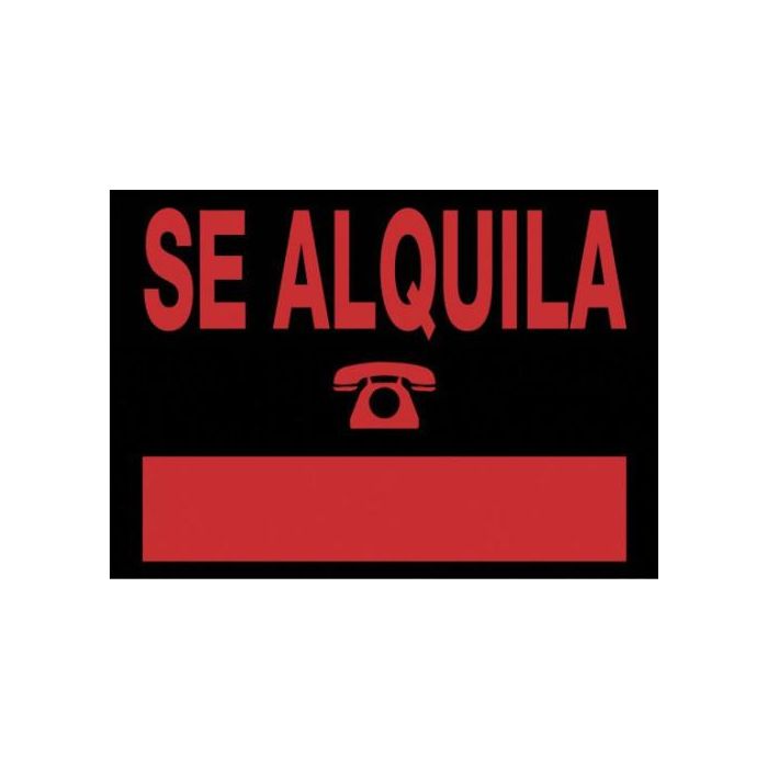 Cartel "Se Alquila" 700X500 Mm Pvc Negro Archivo 2000 6161 NE