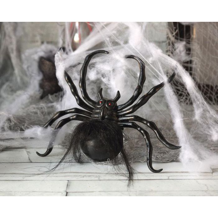 Pack Decoración Halloween Telaraña y Araña Grande Negra para Ambiente Fantasmagórico 1