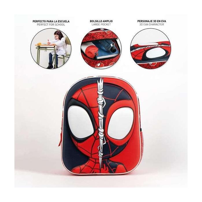 Mochila infantil 3D spidey 25.0 x 31.0 x 10.0 cm 3